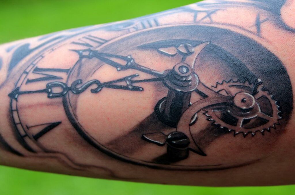 Tattoo Forearm Drawing Symbol Ink Skin Clock