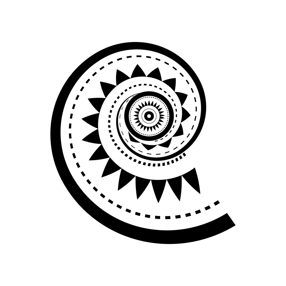 Maori style spiral tattoo